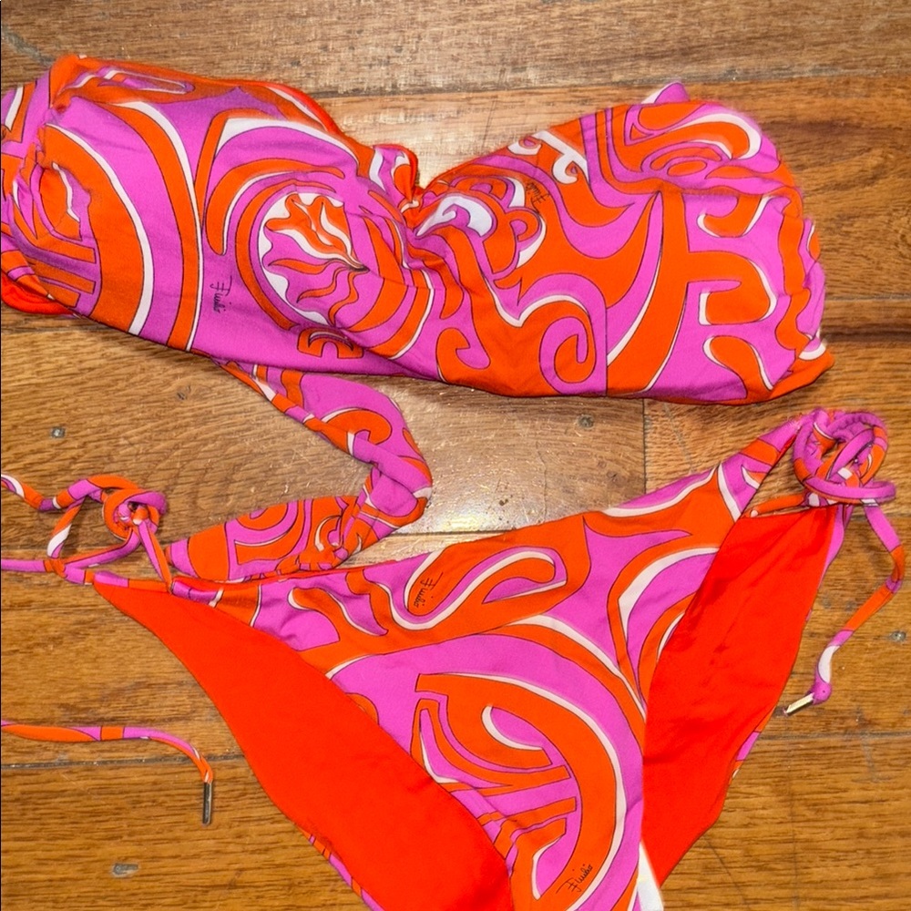 Emilio Pucci Pink and Orange Bikini